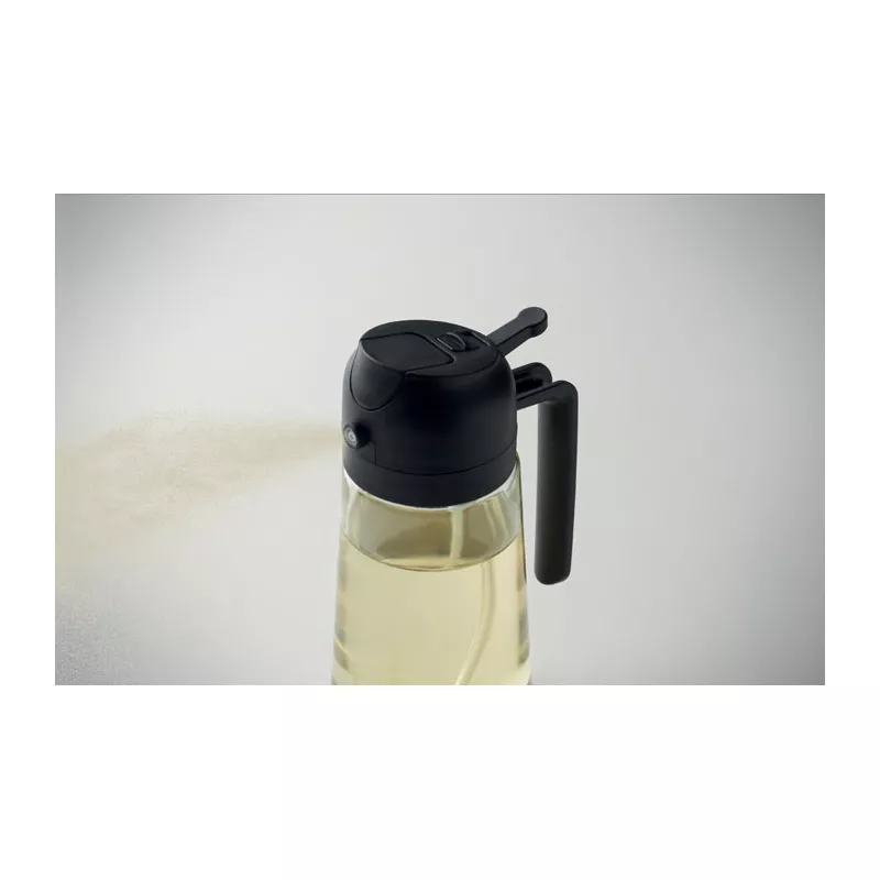 Dozownik i spryskiwacz do oliwy szklany 450 ml DIP - Czarny (MO2849-03)
