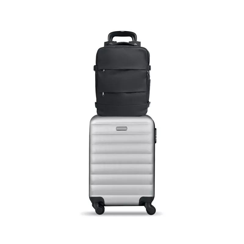 Plecak kabinowy z RPET na laptop 15" FLYHIGH - Czarny (MO2784-03)