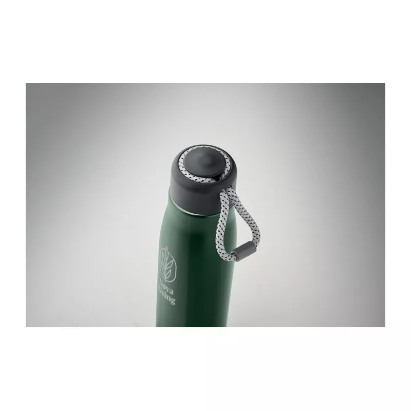 Butelka termiczna z uchwytem sznurkowym 500 ml CORDLE - Ciemnozielony (MO2413-60)