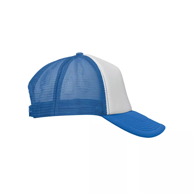 Czapka trucker 5-panelowa 150 g/m² BUBBLE - Bialy/Niebieski (MO2269-36)