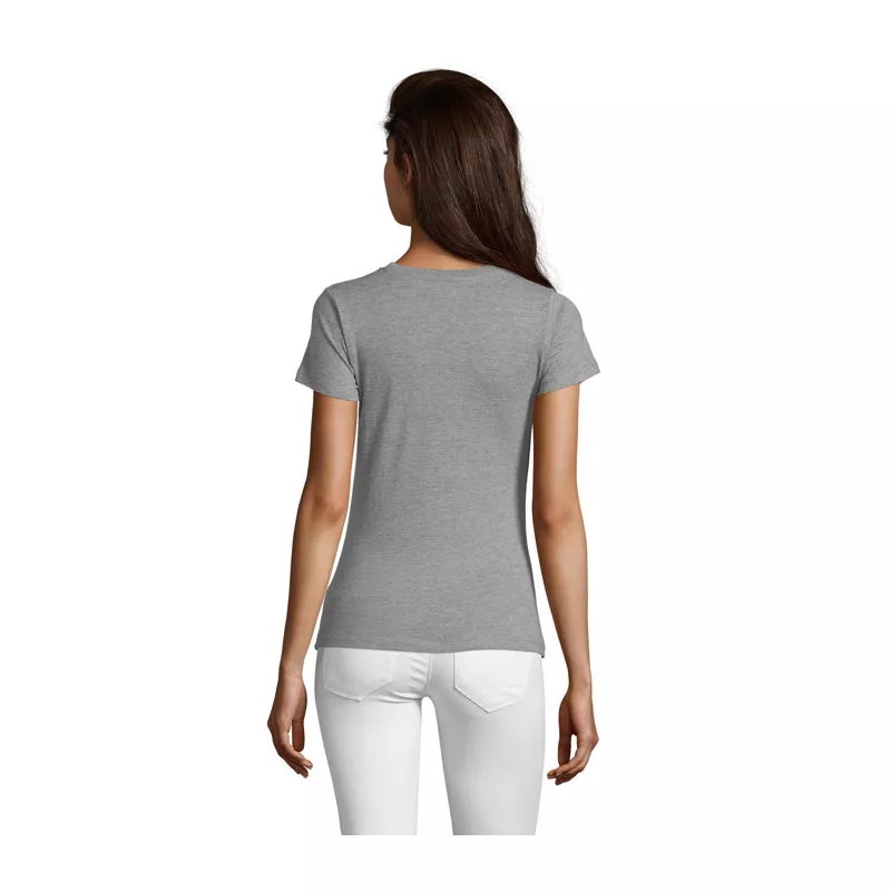Koszulka damska 150 g/m² Sol's REGENT FIT WOMEN - Szary Melanż (S02758-GM)