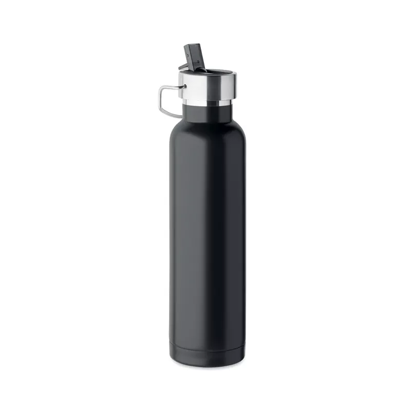 Butelka termiczna ze słomką 660 ml RIFLOW - Czarny (MO2283-03)