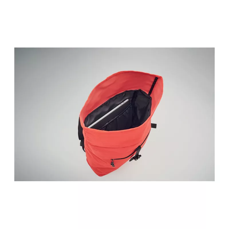 Plecak rolltop na laptop 15" z poliestru 600D IREA - Czerwony (MO2170-05)