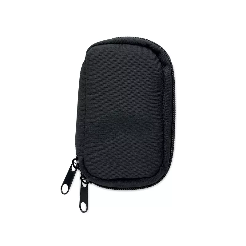Etui na klucze z RPET zapinane na zamek ROVER - Czarny (MO2822-03)