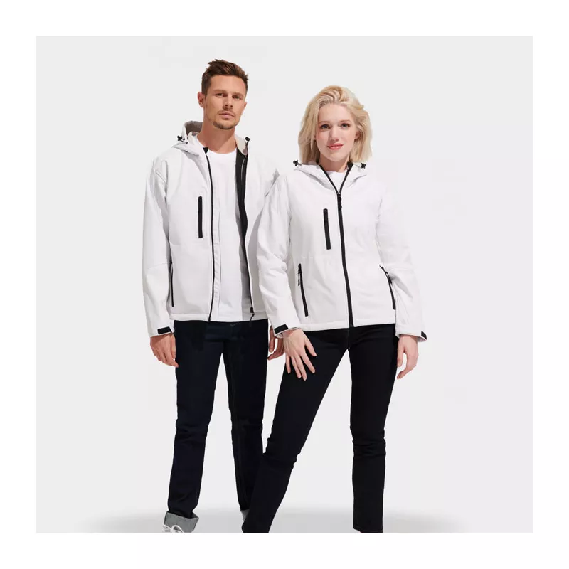 Softshell z kapturem 340 g/m² Sol's REPLAY WOMEN - Bialy (S46802-WH)