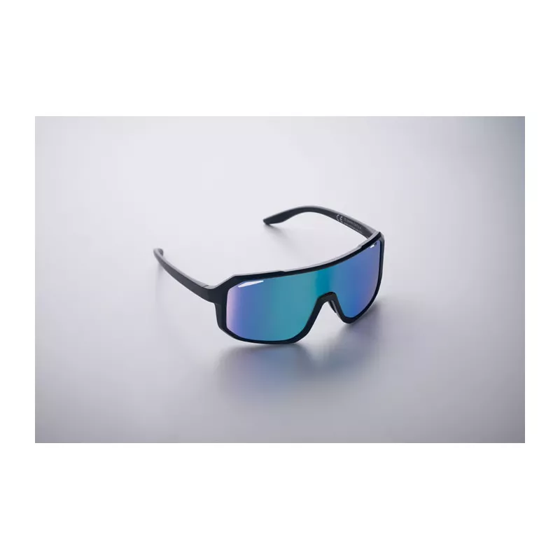 Okulary sportowe z lustrzanymi soczewkami UV400 FLASH - Niebieski (MO2816-04)