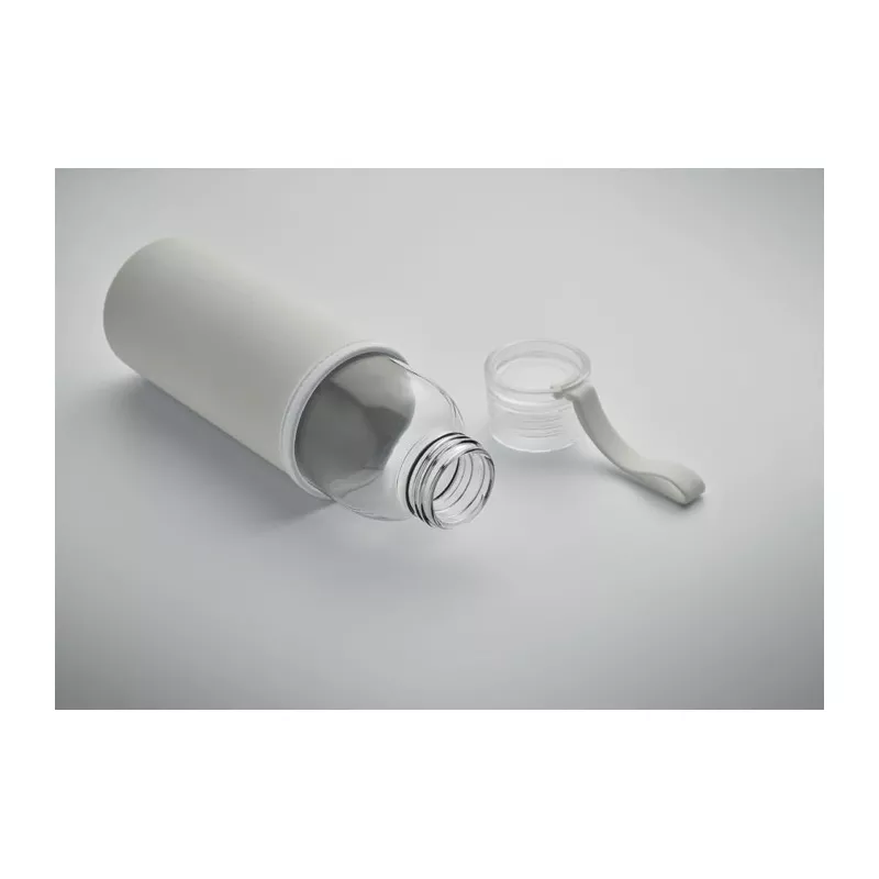 Butelka szklana z recyklingu 500 ml w etui EBOR - Bezowy (MO2089-13)