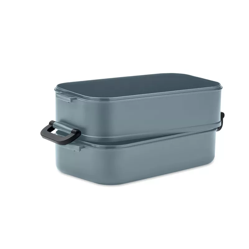 Lunchbox dwupoziomowy 2x800 ml z klamrami IDOLUNCH - Petrol (MO2119-20)