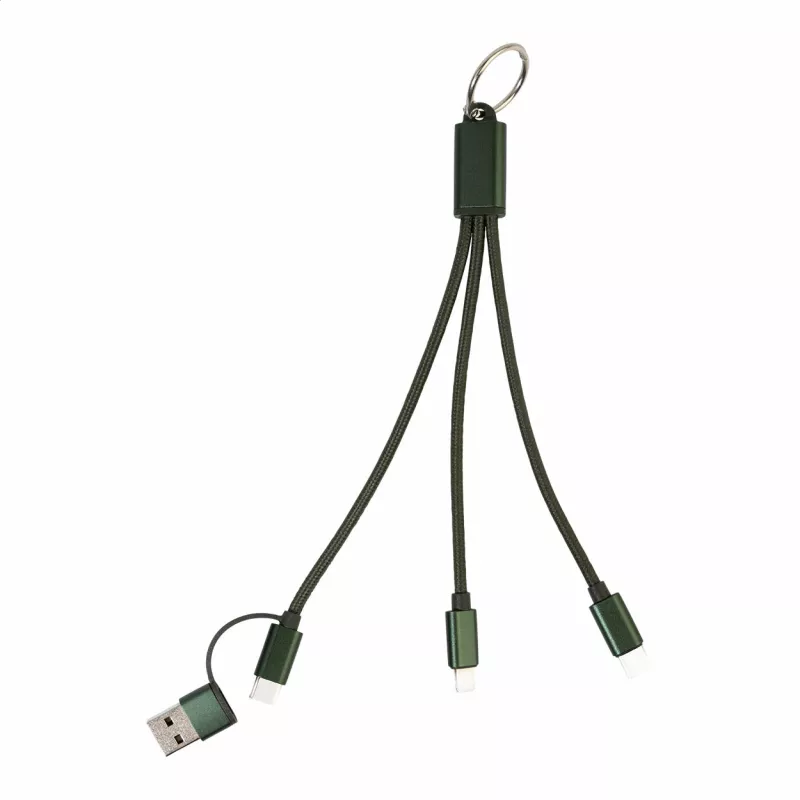 Rafob brelok kabel ładujący USB - ciemno zielony (AP864127-07A)
