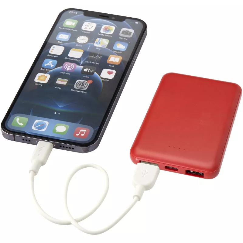 Asama powerbank o pojemności 5000 mAh Type-C z tworzyw sztucznych pochodzących z recyklingu - Brick (12438332)