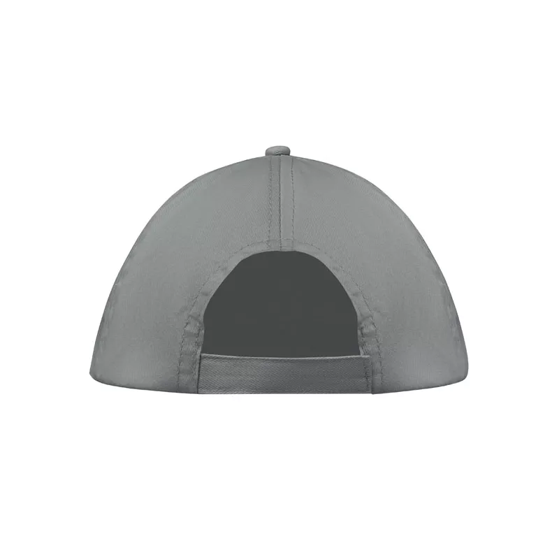 Czapka z daszkiem 5-panelowa z bawełny 160 g/m² BUZZ - Szary (MO1447-07)
