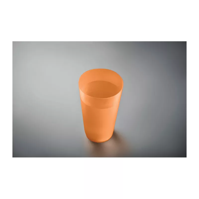 Kubek eventowy wielorazowy z PP 500 ml FESTA LARGE - Przezroczysty Pomaranczowy (MO9907-29)