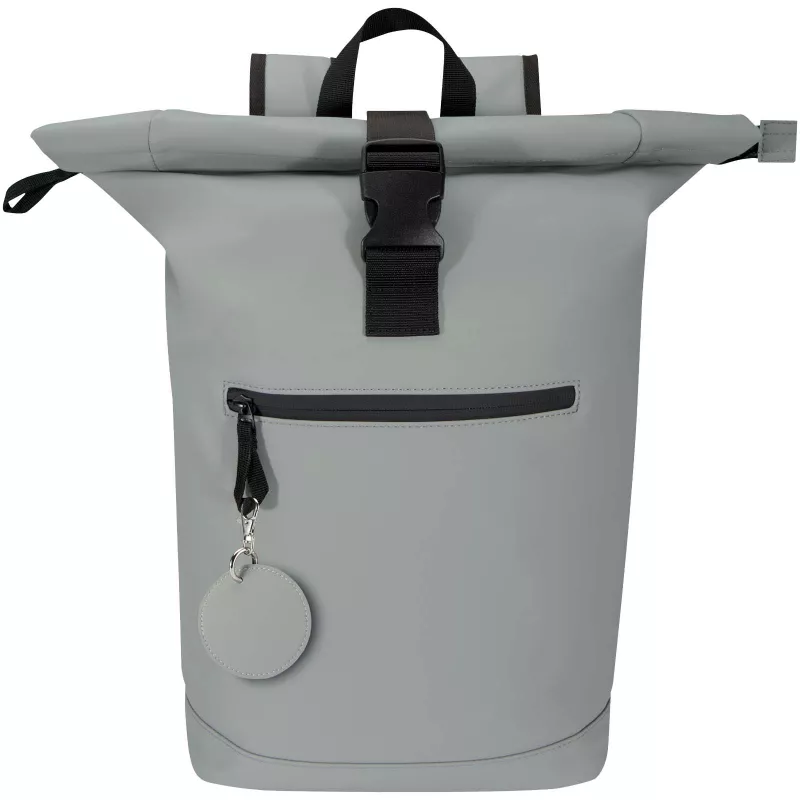 Resi Plus brelok z okrągłą zawieszką z recyklingowanego materiału z certyfikatem GRS  - Szary (13014082)