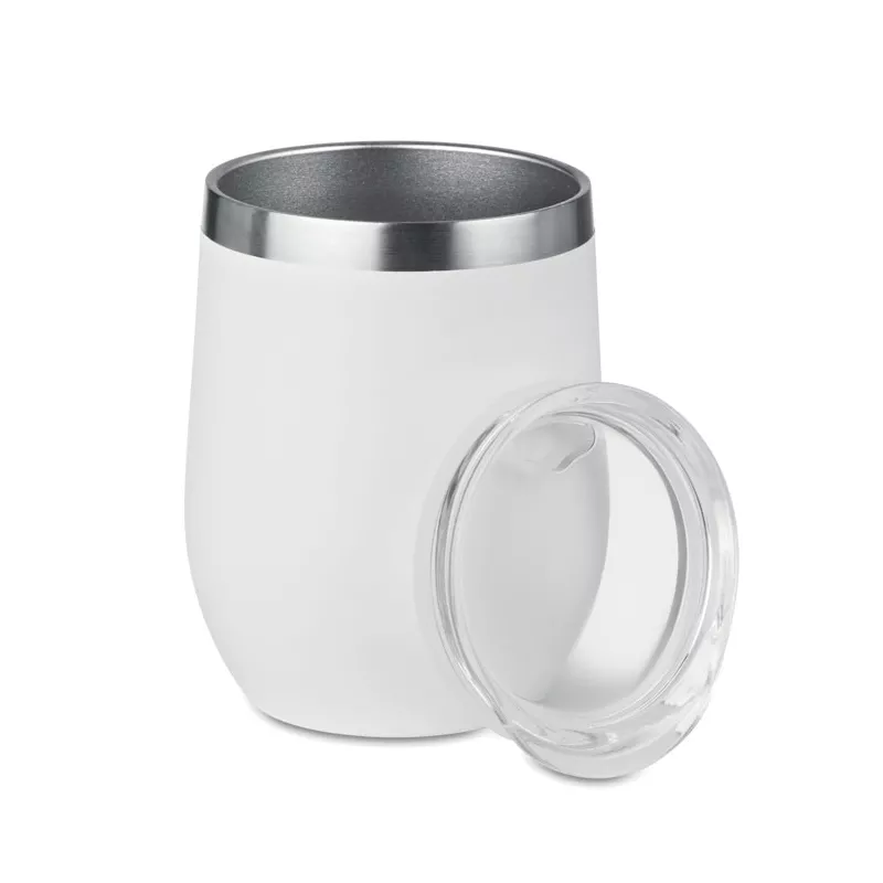 Kubek stalowy dwuścienny 300 ml CHIN CHIN - Bialy (MO9597-06)