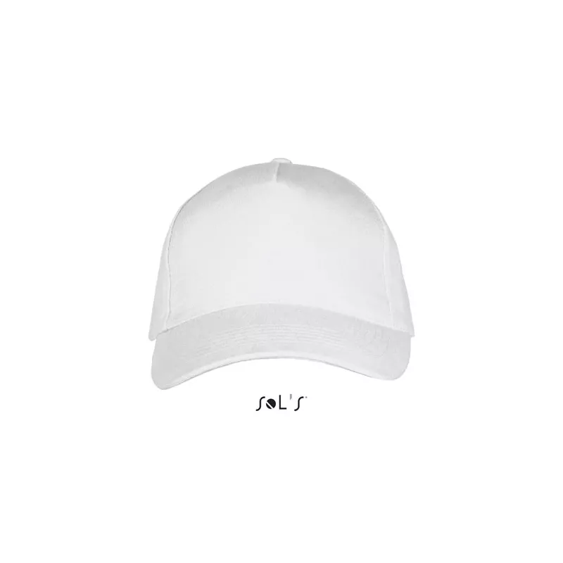 Czapka z daszkiem 5-panelowa 260 g/m² Sol's LONG BEACH - Bialy (S00594-WH)