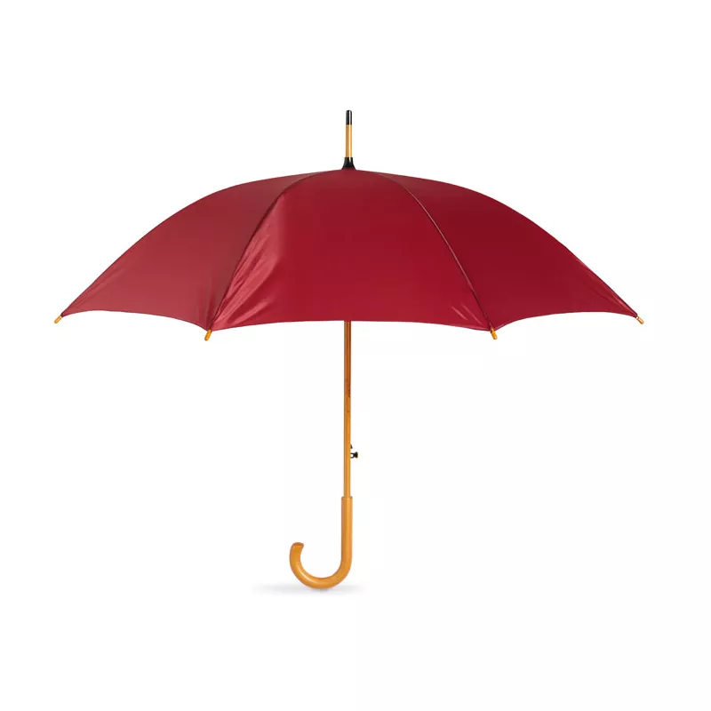 Parasol automatyczny 23,5" z drewnianą rączką CUMULI - Burgund (KC5131-02)