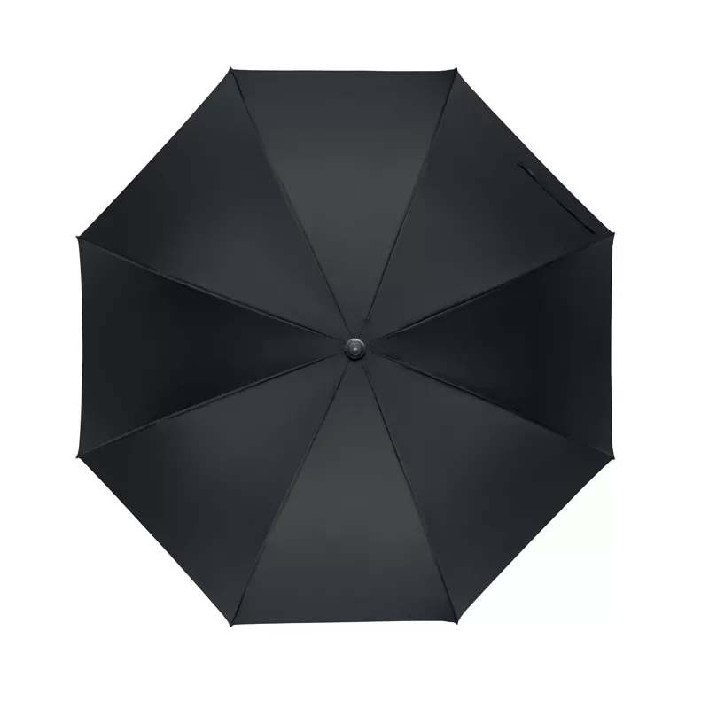 Parasol automatyczny 27" z drewnianą rączką RAYNA - Czarny (MO3220-03)
