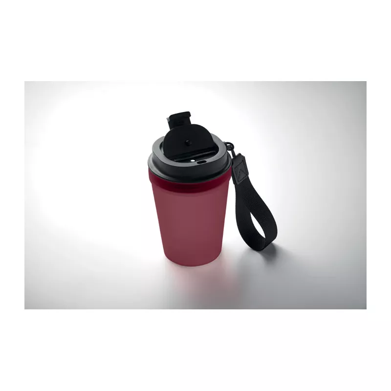 Kubek z PP z paskiem 300 ml ISFORDEN TUMBLER - Burgund (MO2670-02)