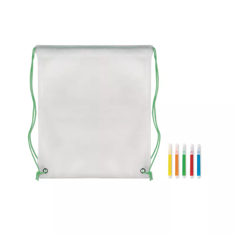 Worek do kolorowania z mazakami 80 g/m² CARRYDRAW - Limonka (MO9887-48)