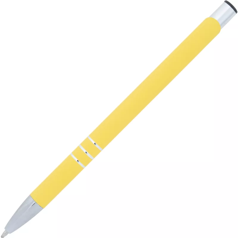 Długopis metalowy soft touch NEW JERSEY - żółty (055508)