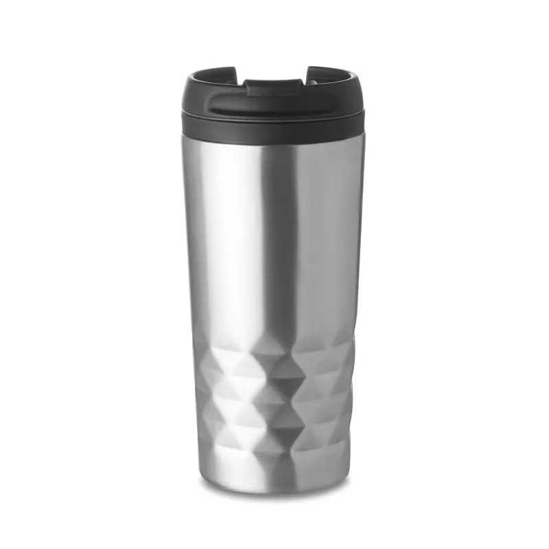 Kubek termiczny stalowy dwuścienny 280 ml TAMPAS - Srebrny Mat (MO9120-16)