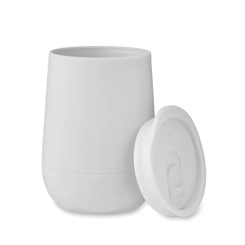 Kubek dwuścienny z PP 300 ml GO - Bialy (MO2444-06)