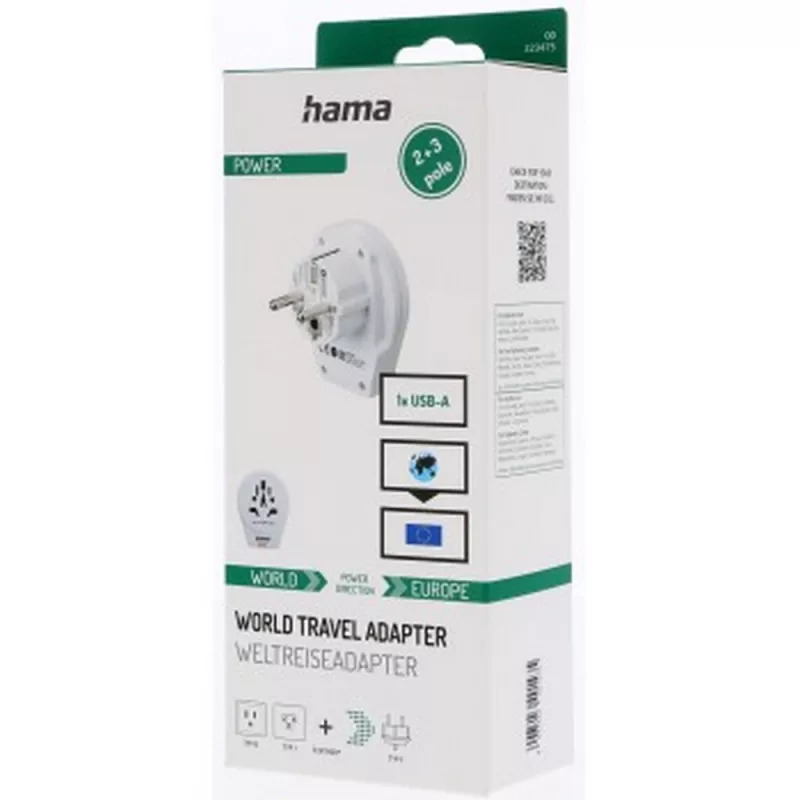 Adapter podróżny Skross for Hama USB - biały (VH049-02)