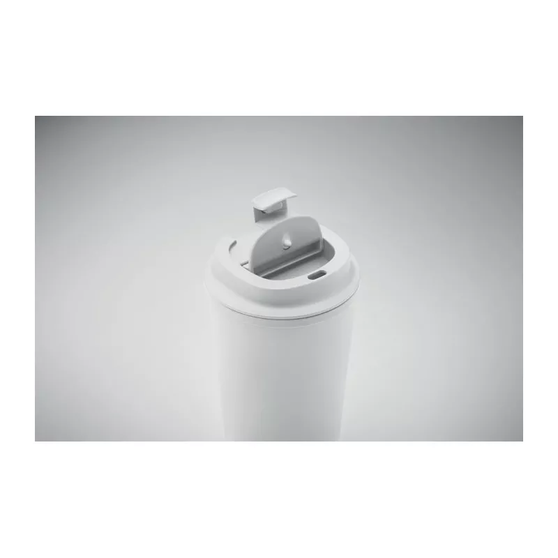 Kubek dwuścienny z PLA 350 ml BEIBAKU - Bialy (MO2310-06)