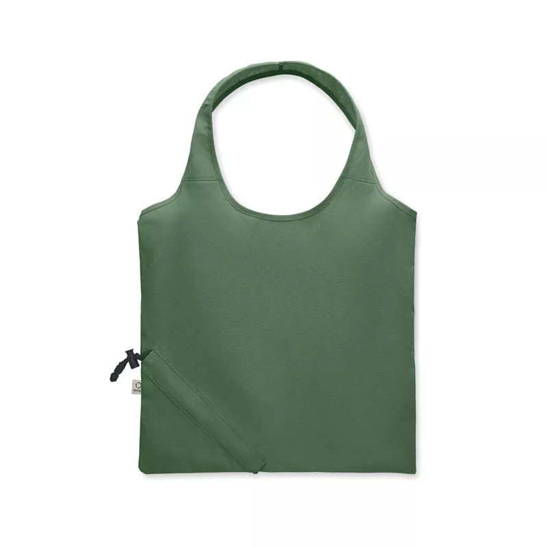 Torba składana z recyklingu 140 g/m² CARRIE COLOUR - Ciemnozielony (MO2487-60)