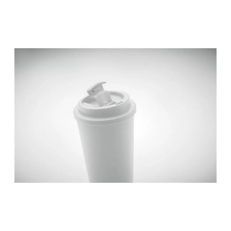 Kubek dwuścienny z PP 450 ml TUESDAY - Bialy (MO6244-06)