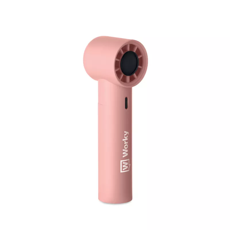 Mini wentylator ręczny z wyświetlaczem 2600 mAh GLACI - Dziecięcy Róż (MO2780-11)