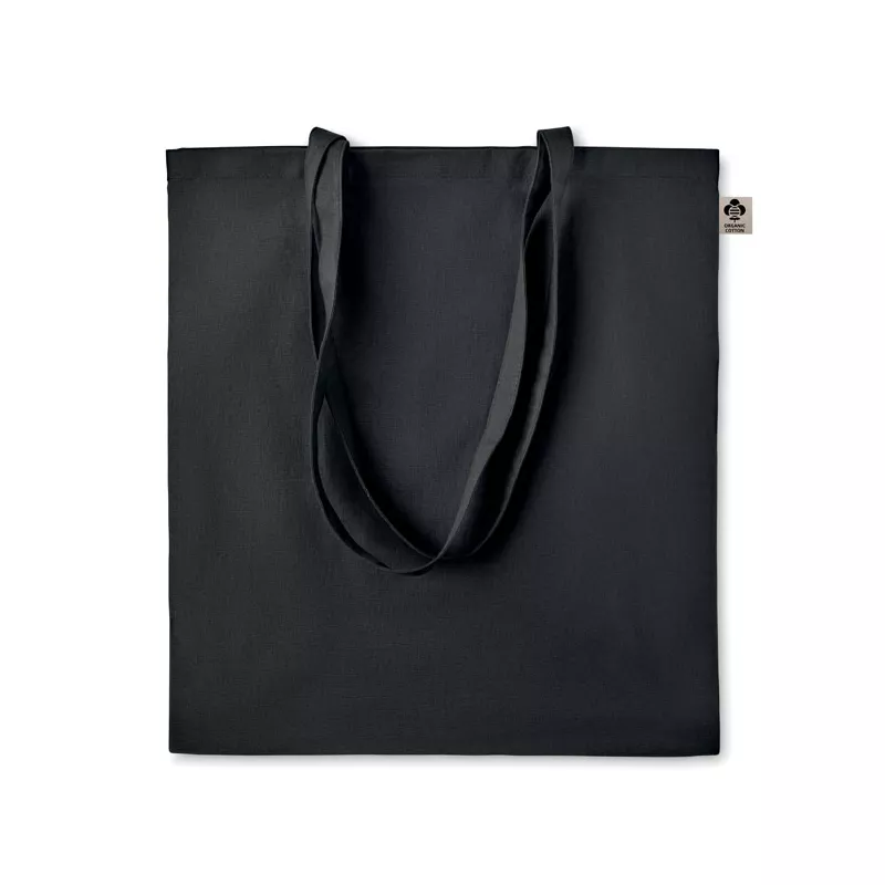 Torba z bawełny organicznej 140 g/m² ZIMDE COLOUR - Czarny (MO6189-03)