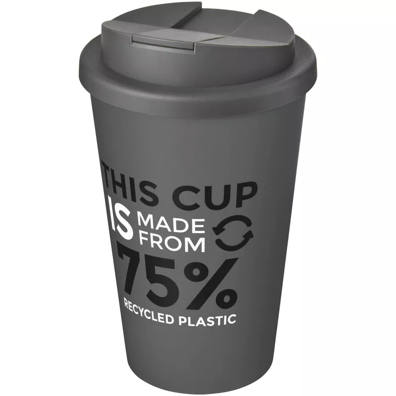 Kubek Americano® Eco z recyklingu o pojemności 350 ml z pokrywą odporną na zalanie - Szary (21042508)