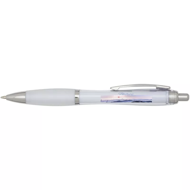 Nash długopis kulkowy z tworzyw sztucznych pochodzących z recyklingu z certyfikatem RCS, z kolorowym korpusem i uchwytem (nie - Przezroczysty (10645301)