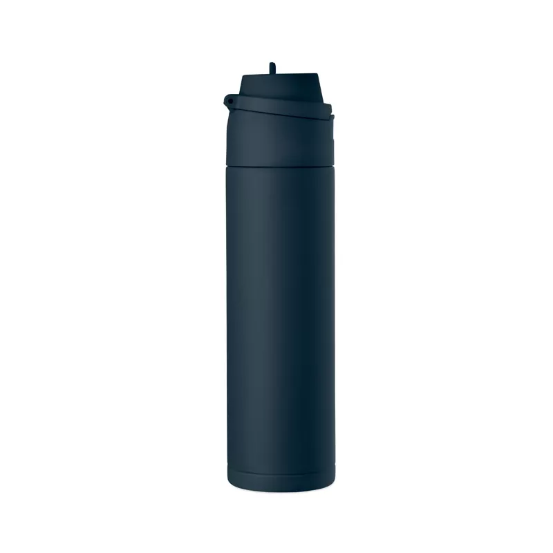 Butelka termiczna ze słomką 2 w 1 500 ml TOIEN TWO - Francuski Granat (MO2988-85)