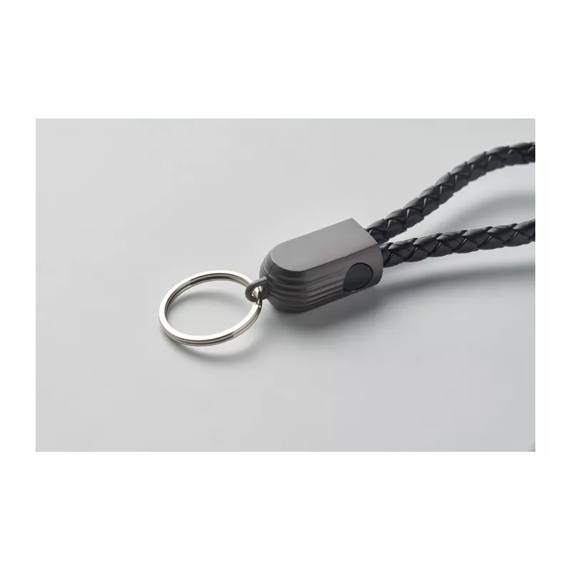 Brelok z kablem USB-C 60W FAULETI LOOP - Czarny (MO2647-03)