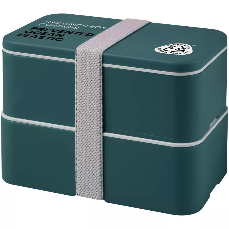 MIYO POP dwupoziomowe pudełko śniadaniowe 700+700 ml - Deep Sea Green (21077964)