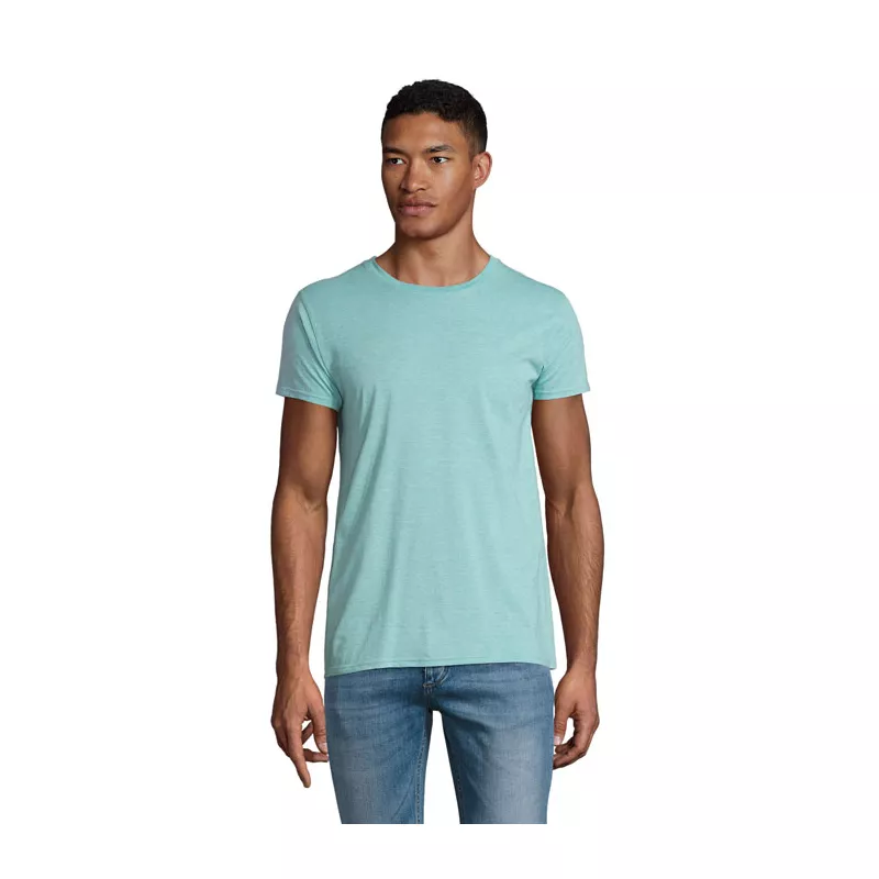 Koszulka męska organiczna 150 g/m² Sol's CRUSADER MEN - Heather Light Green (S03582-EJ)