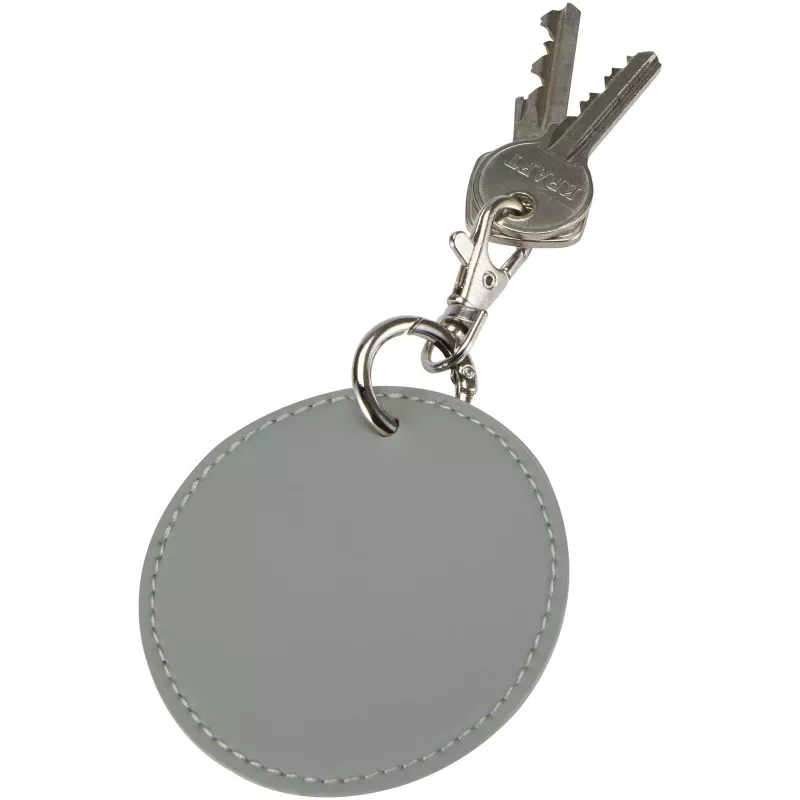 Resi Plus brelok z okrągłą zawieszką z recyklingowanego materiału z certyfikatem GRS  - Szary (13014082)