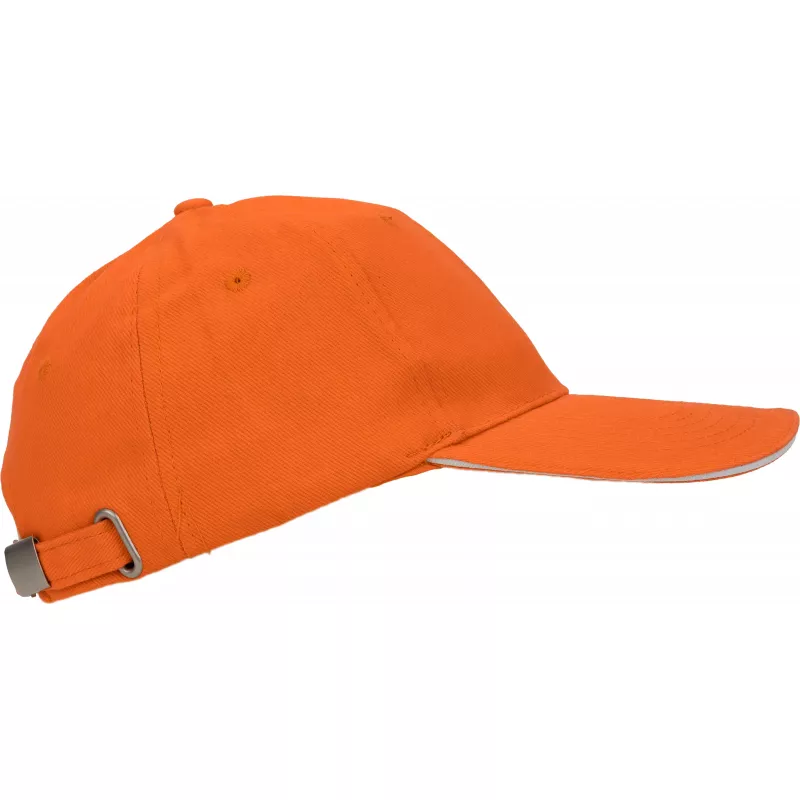 Czapka z daszkiem bawełniana 6 paneli, 260 g/m² CURTIS - pomarańczowy (5046610)