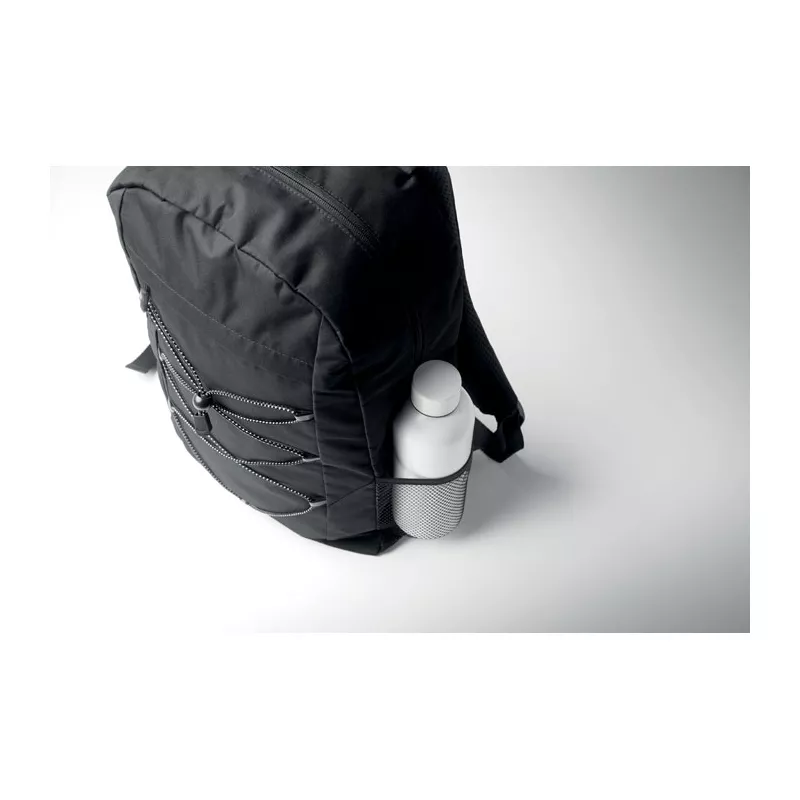 Plecak RPET 600D ze sznurkiem HIGE - Czarny (MO2491-03)