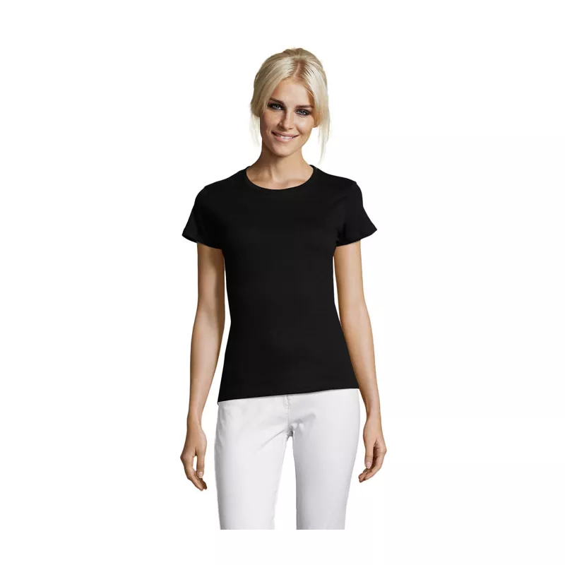 Koszulka damska dopasowana 150 g/m² Sol's REGENT WOMEN - Deep Black (S01825-DB)