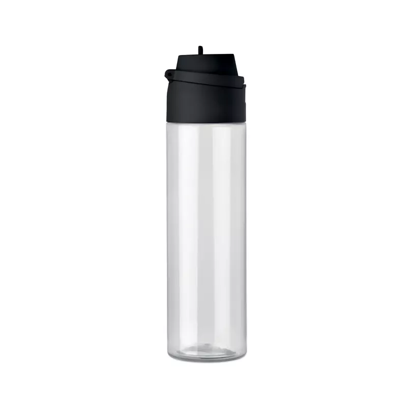 Butelka z RPET ze słomką 2 w 1 700 ml TOIEN KLAR - Czarny (MO2990-03)