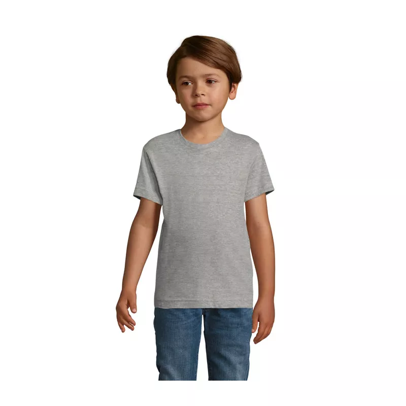 Koszulka dziecięca 150 g/m² Sol's REGENT FIT KIDS - Szary Melanż (S01183-GM)