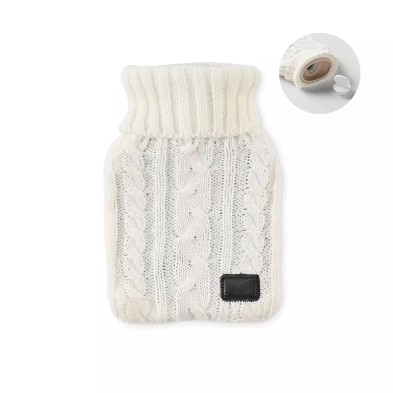 Termofor 400 ml w dzianinowym pokrowcu TOASTY - Bezowy (MO2720-13)