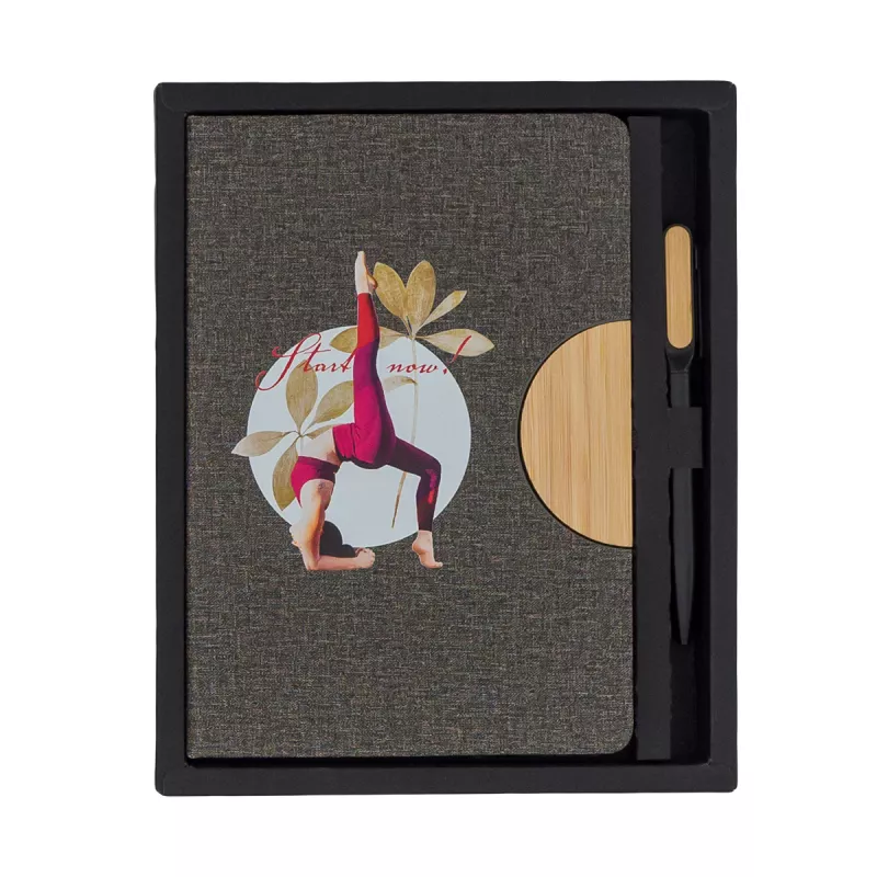 Zestaw notes z długopisem Fold - szary (R64209.21.O)