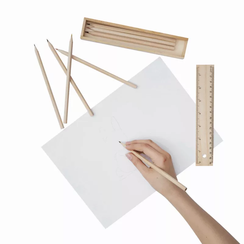 Komplet 8 kredek STRAIGHT - drewniany (56-0504076)