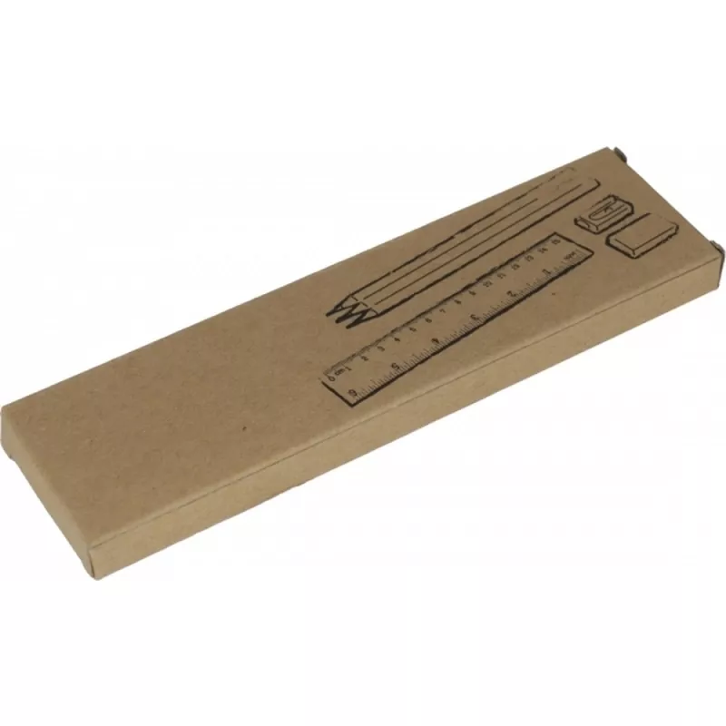 Zestaw piśmienny drewniany HAMBURG - beżowy (321613)