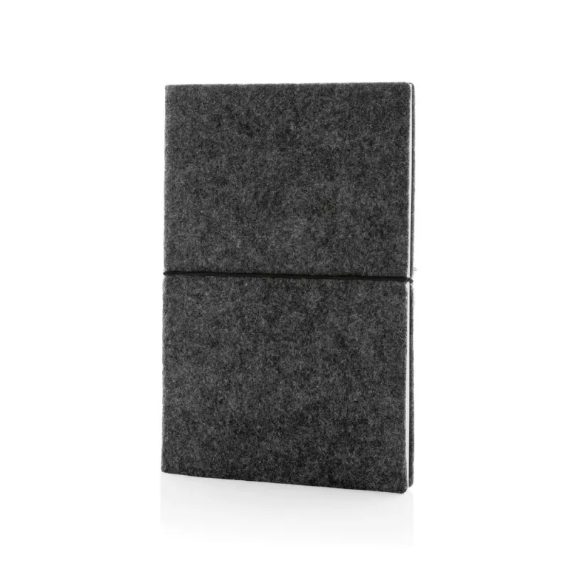 Notatnik A5, filc z recyklingu - czarny (P774.471)