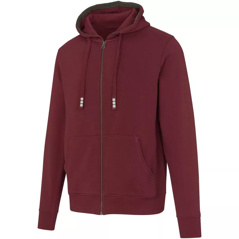 Rozpinana bluza z kapturem Arora - Głęboki bordowy (38211-DPBURGUN)